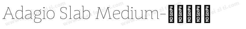 Adagio Slab Medium字体转换